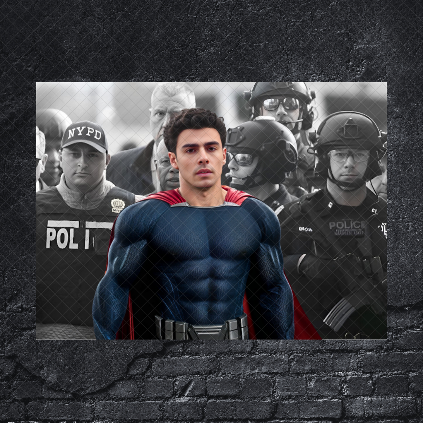 Luigi Mangione Superhero Poster