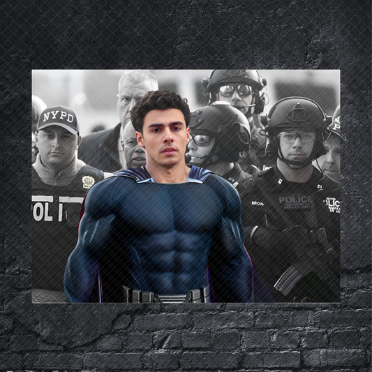 Luigi Mangione Super Hero Poster