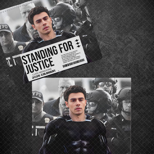 2026 Luigi Mangione Superhero Wall Calendar