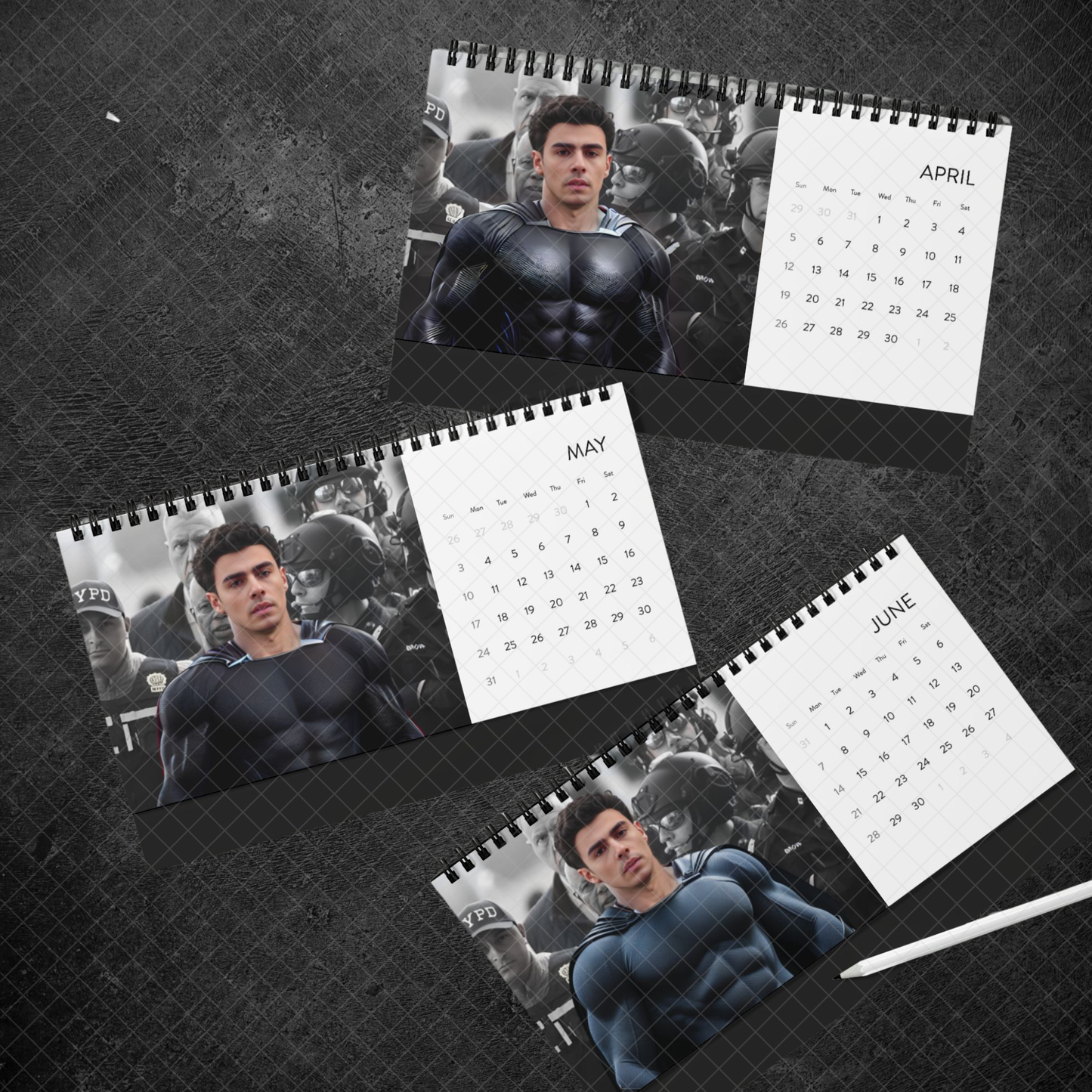 Calendario de escritorio Luigi Mangione 2025 