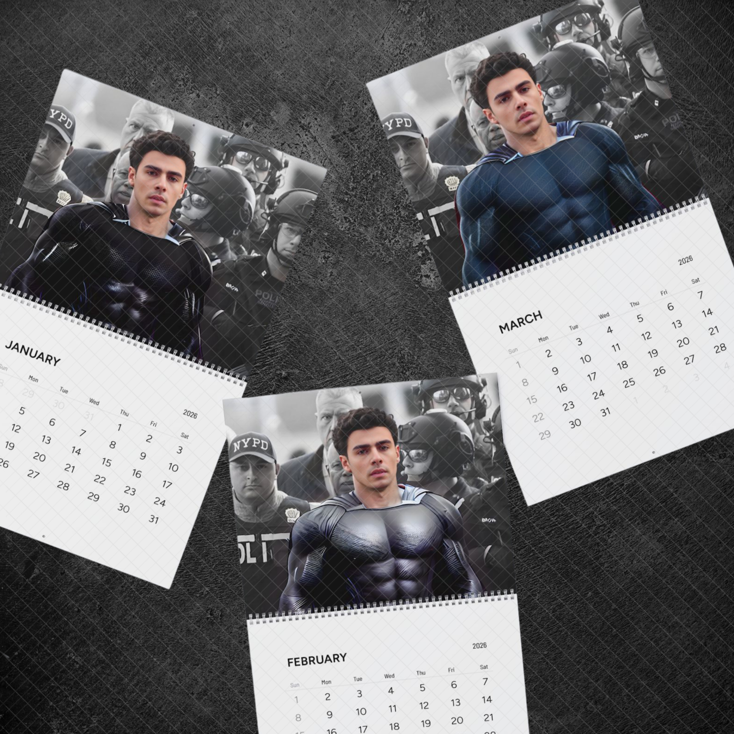 2026 Luigi Mangione Superhero Wall Calendar