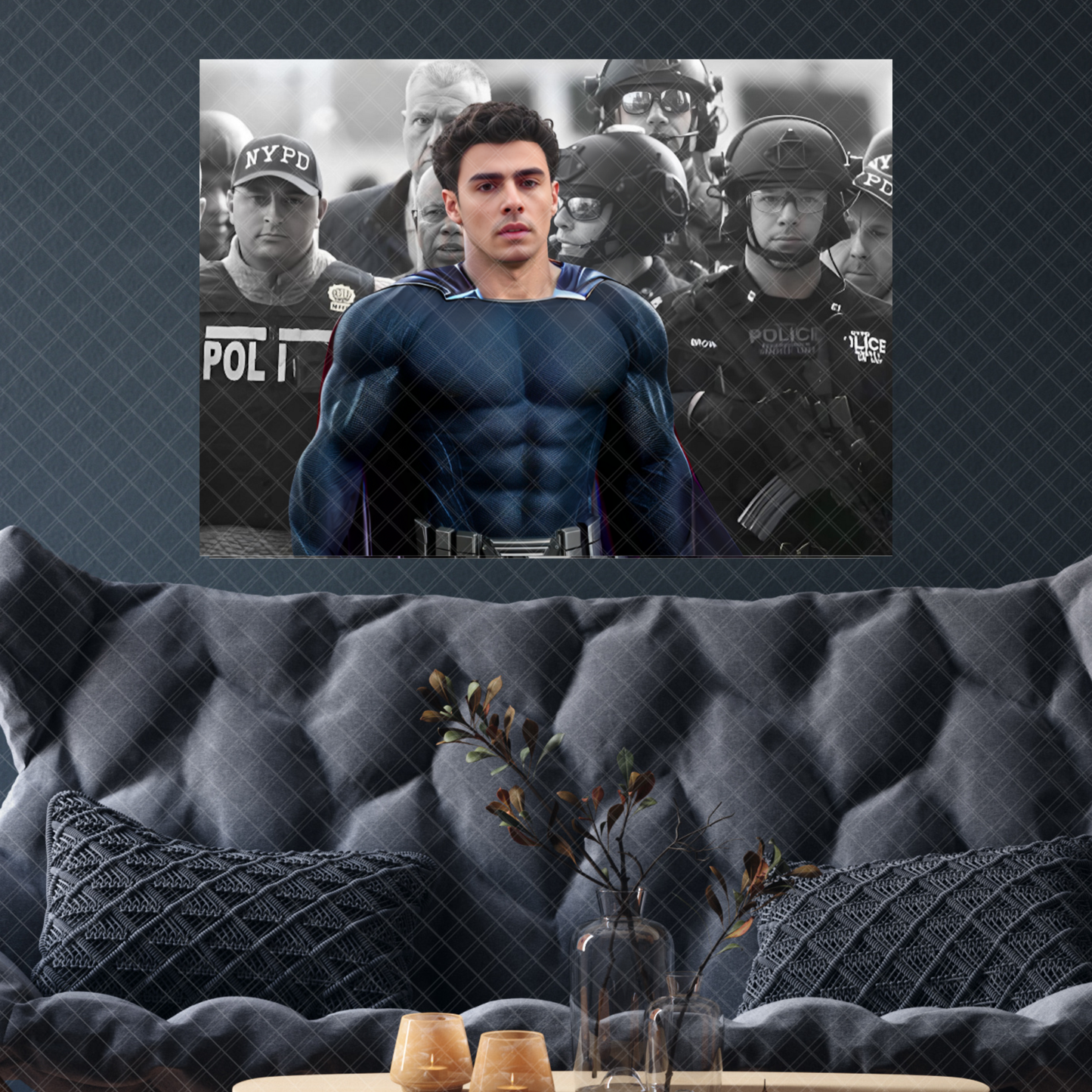 Luigi Mangione Super Hero Poster