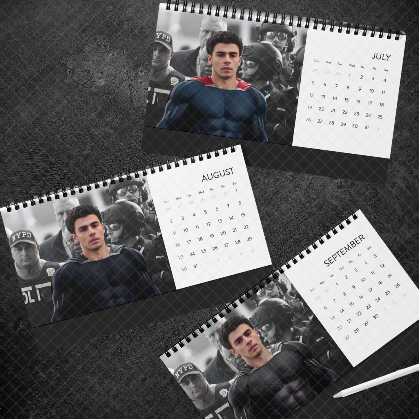 Calendario de escritorio Luigi Mangione 2025 