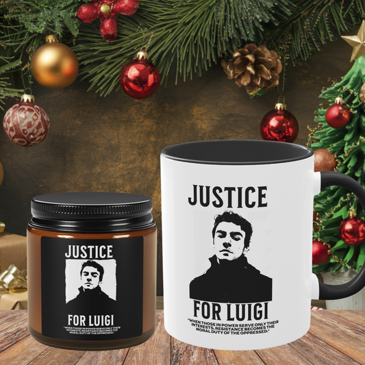 Luigi Mangione Mug & Candle Gift Set