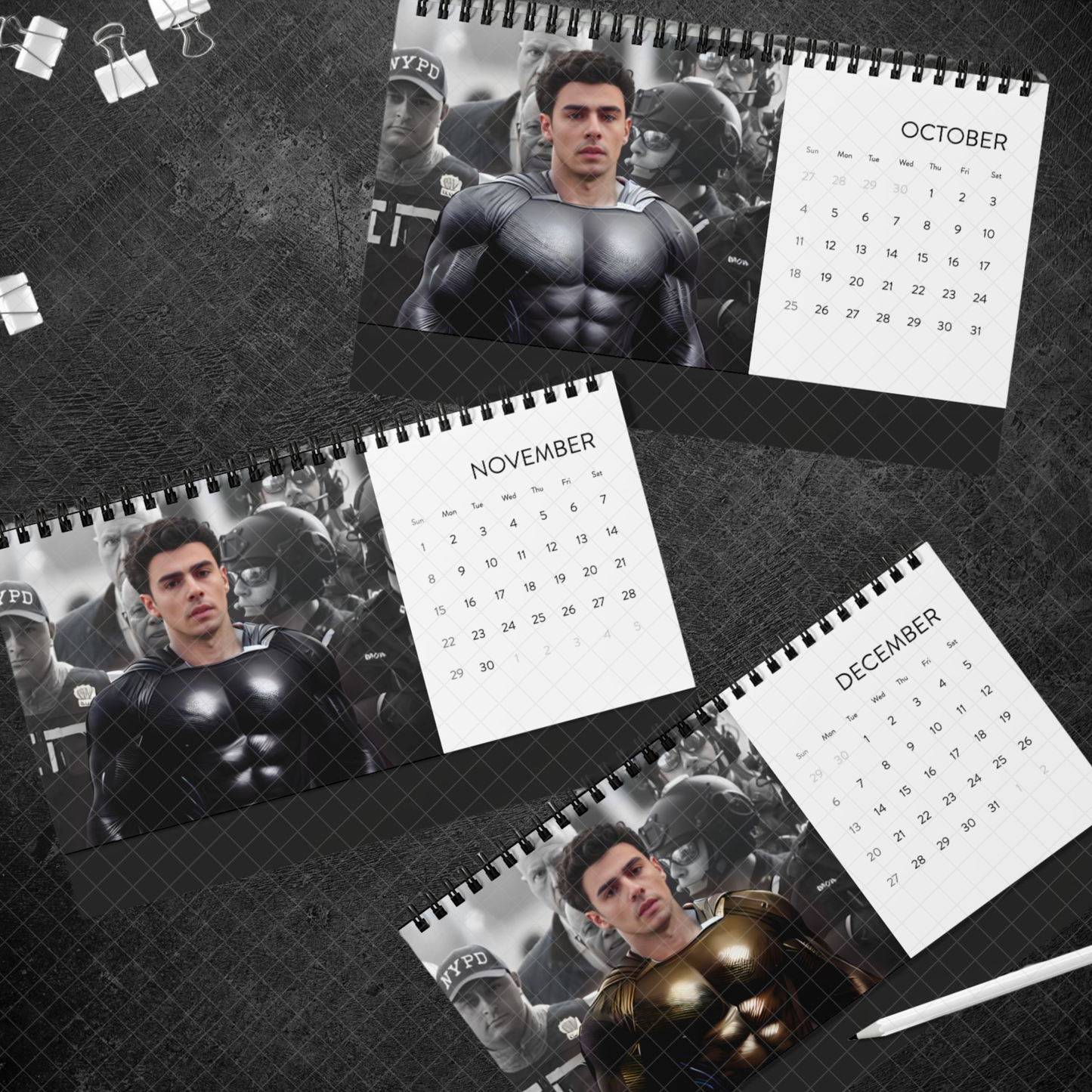 Calendario de escritorio Luigi Mangione 2025 