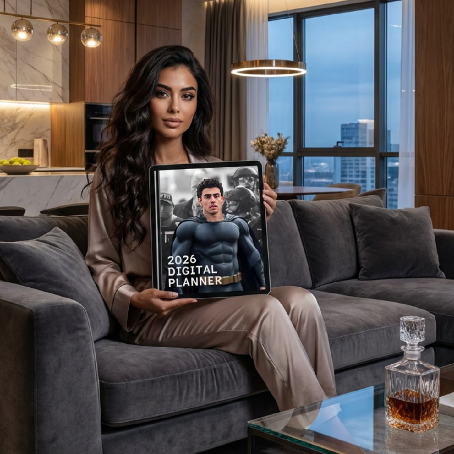 2026 Superhero Luigi Mangione Digital Daily Planner & Journal