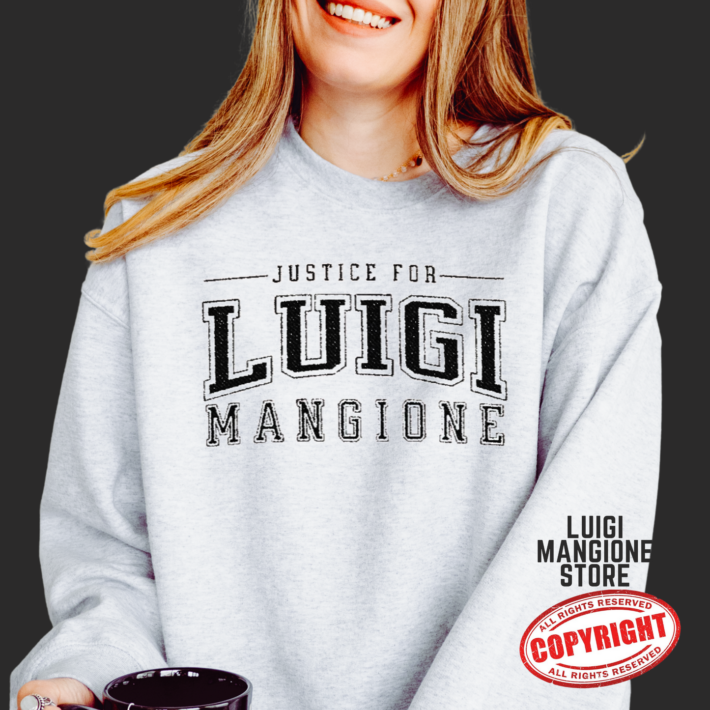 Luigi Mangione Embroidered Sweatshirt