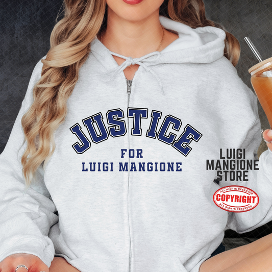 Luigi Mangione Hoodie - Full Zip Sweatshirt