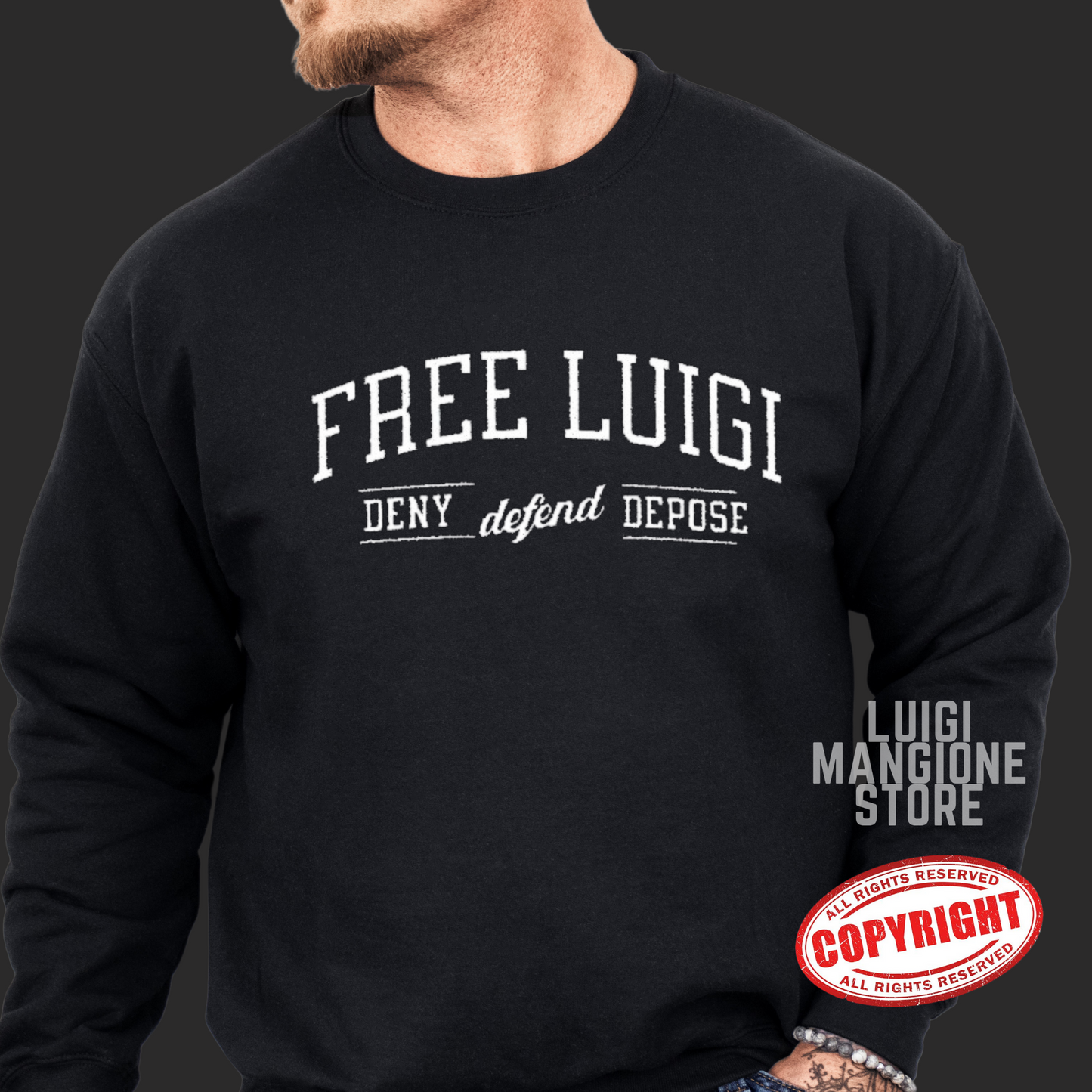 Luigi Mangione Embroidered Sweatshirt