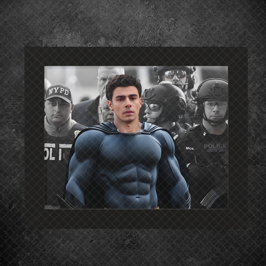 Superhero Luigi Mangione Framed Poster