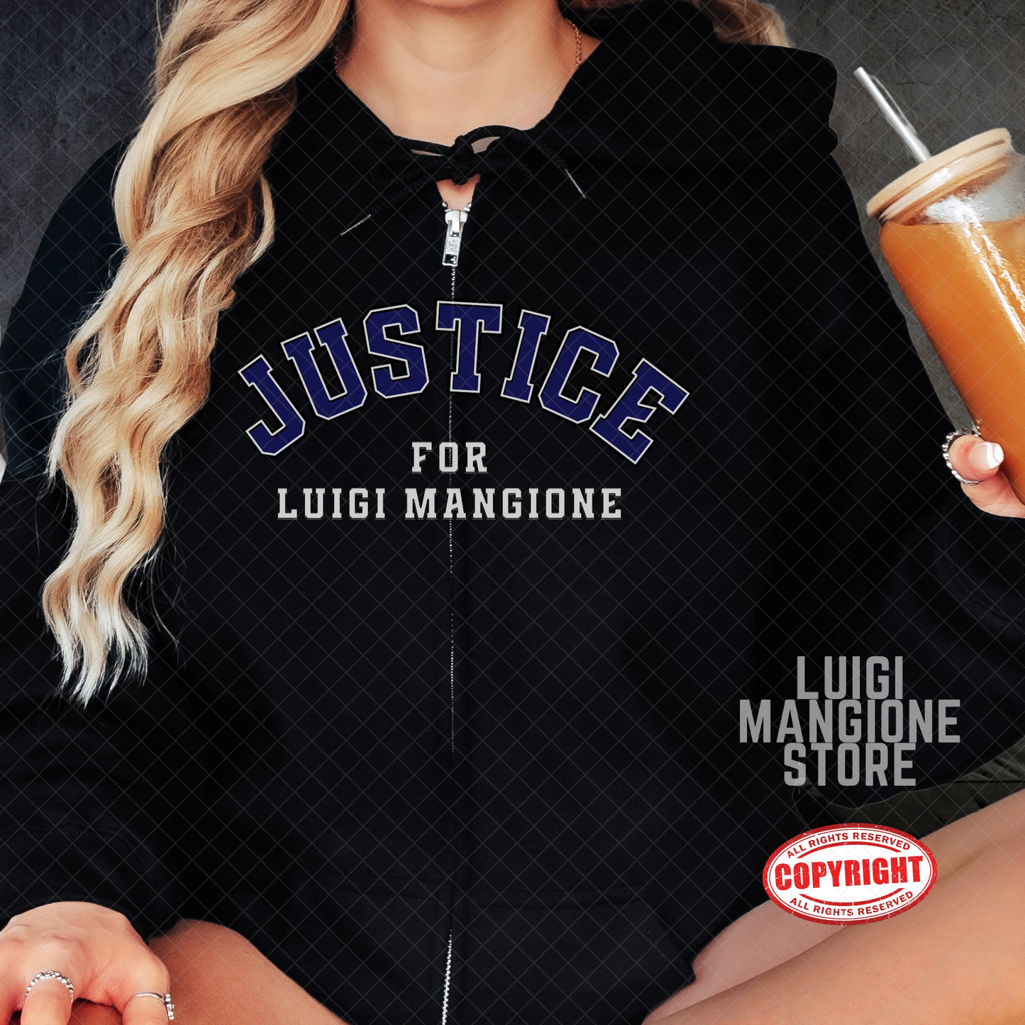 Luigi Mangione Hoodie - Full Zip Sweatshirt