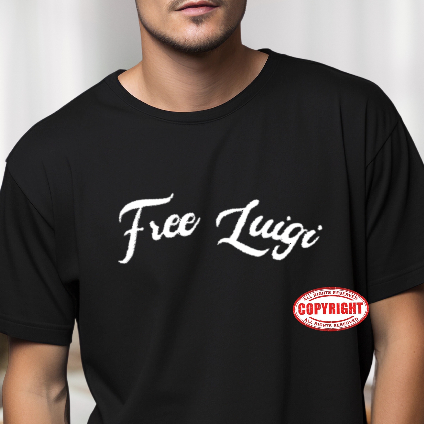 Luigi Mangione T-shirt - Comfort Colors Unisex Embroidered T-shirt