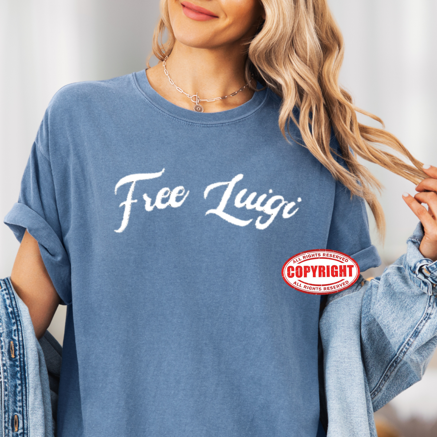 Luigi Mangione T-shirt - Comfort Colors Unisex Embroidered T-shirt