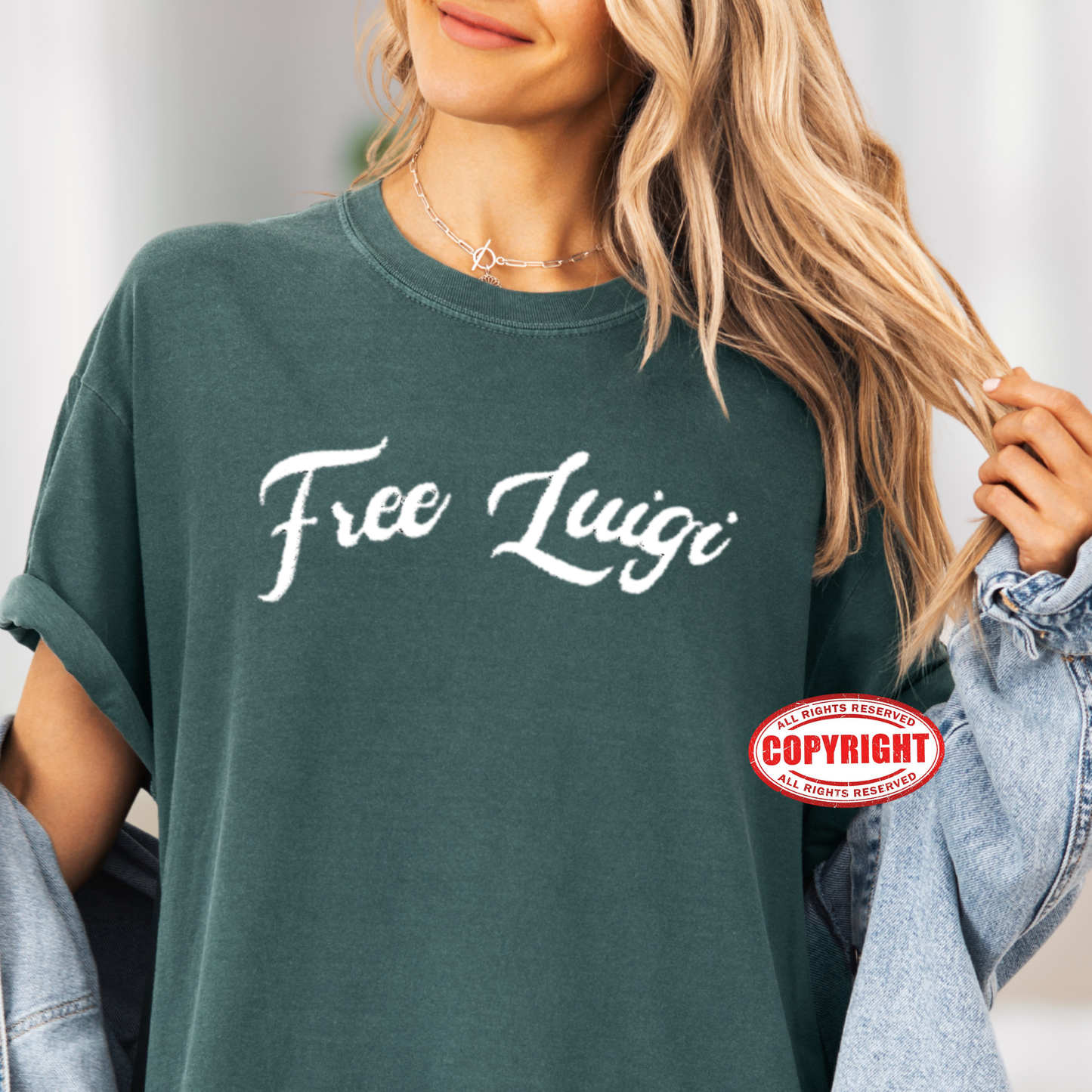 Luigi Mangione T-shirt - Comfort Colors Unisex Embroidered T-shirt