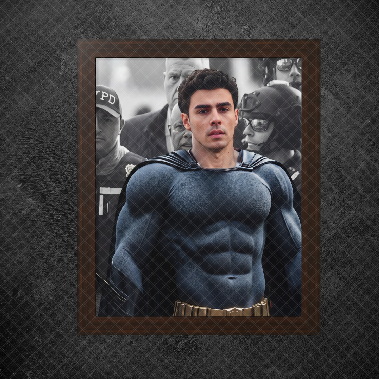 Superhero Luigi Mangione Framed Poster