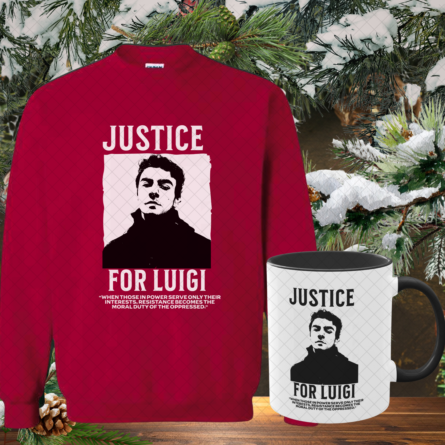 Luigi Mangione Cozy Gift Set (Sweatshirt + Mug)