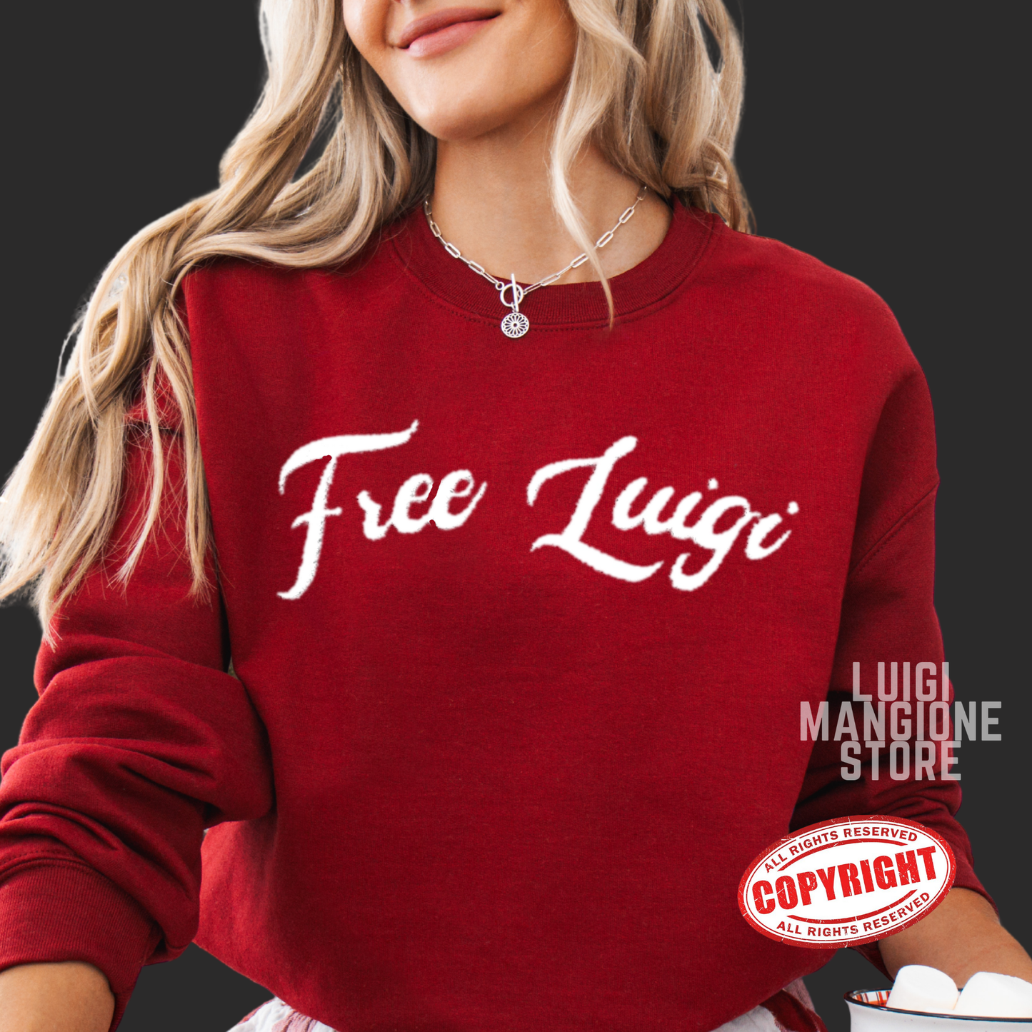 Luigi Mangione Embroidered Sweatshirt