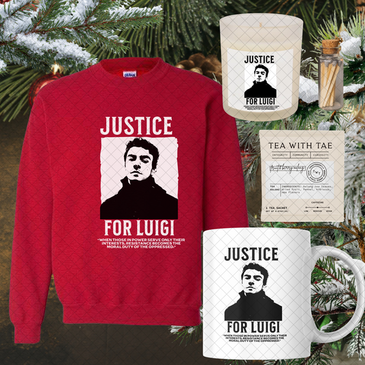 Luigi Mangione Sweatshirt & Mug Gift Set