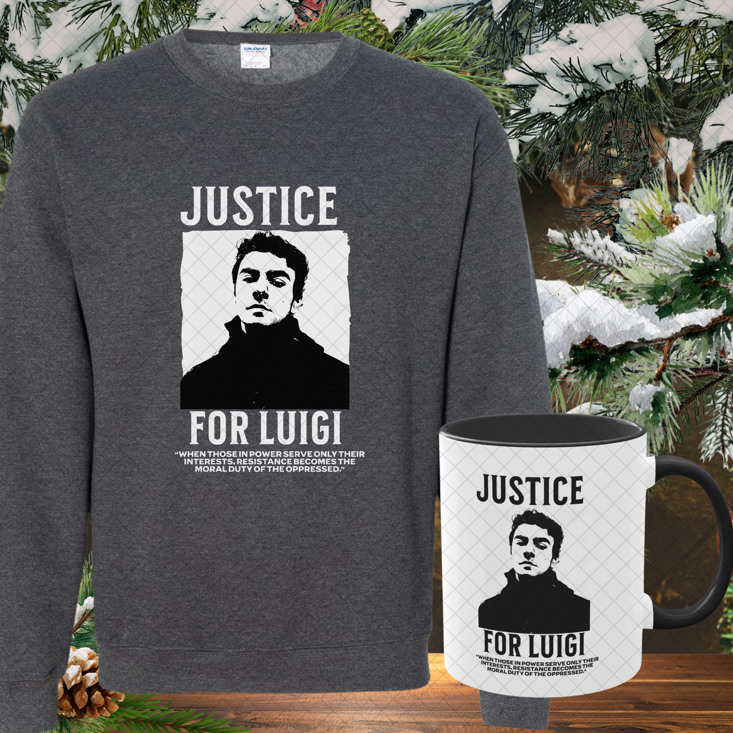 Luigi Mangione Cozy Gift Set (Sweatshirt + Mug)