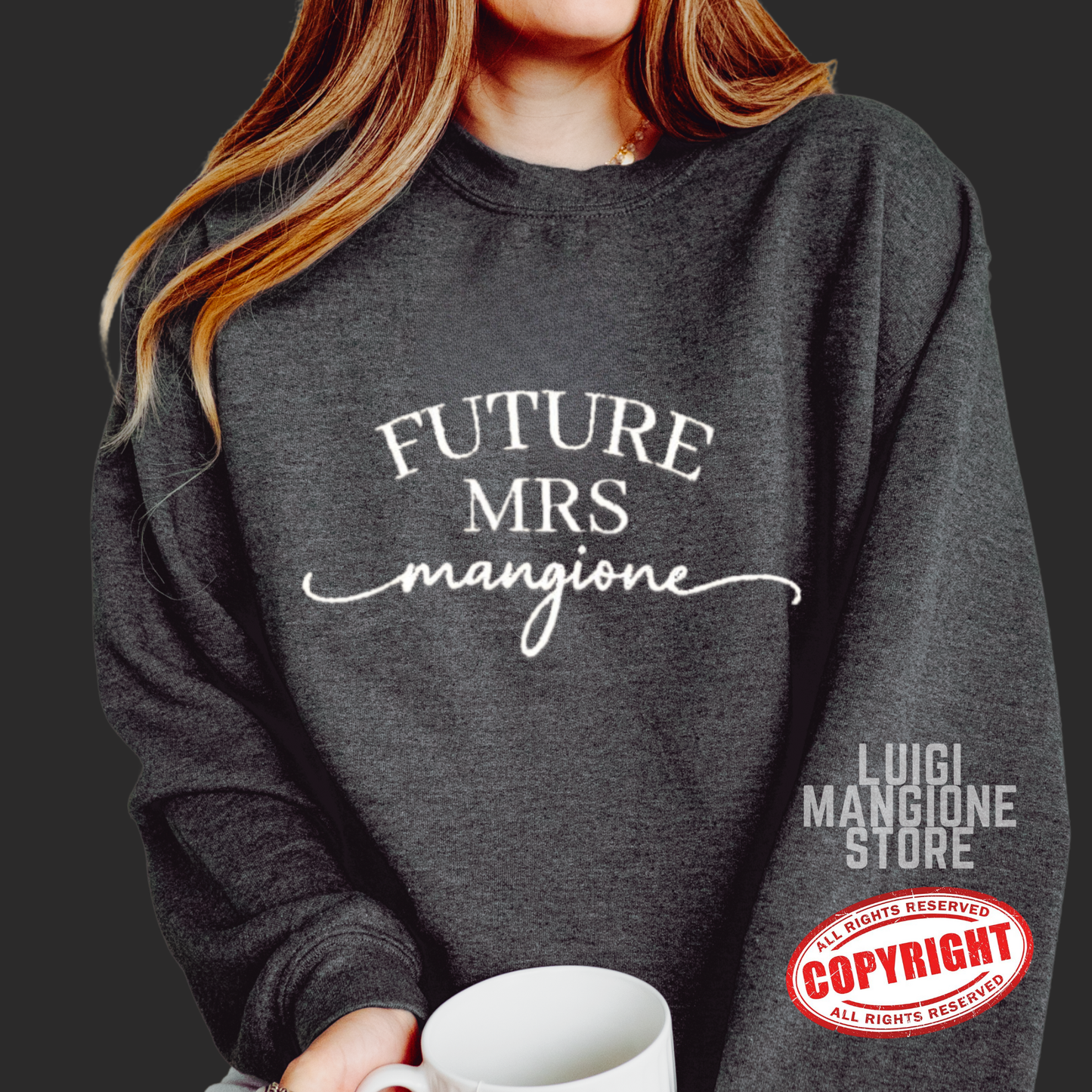 Luigi Mangione Embroidered Sweatshirt ~ Future Mrs. Mangione