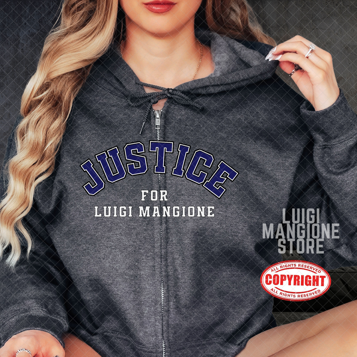 Luigi Mangione Hoodie - Full Zip Sweatshirt