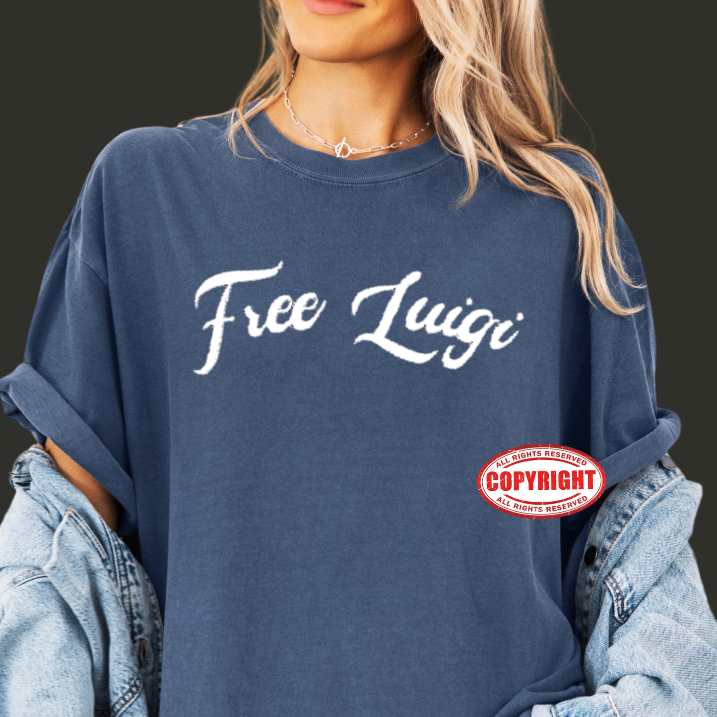 Luigi Mangione T-shirt - Comfort Colors Unisex Embroidered T-shirt