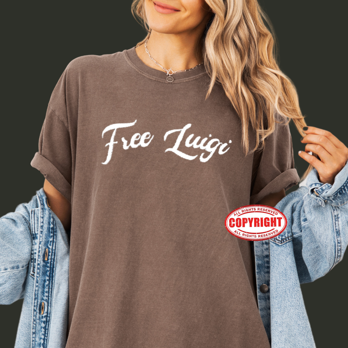 Luigi Mangione T-shirt - Comfort Colors Unisex Embroidered T-shirt