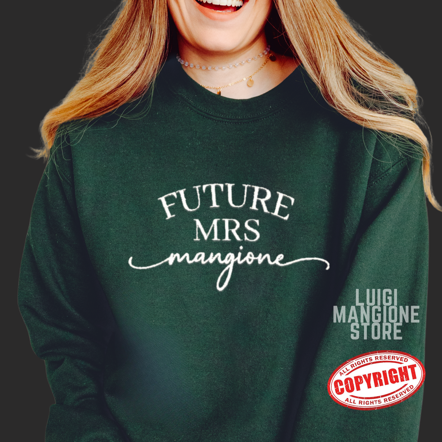 Luigi Mangione Embroidered Sweatshirt ~ Future Mrs. Mangione