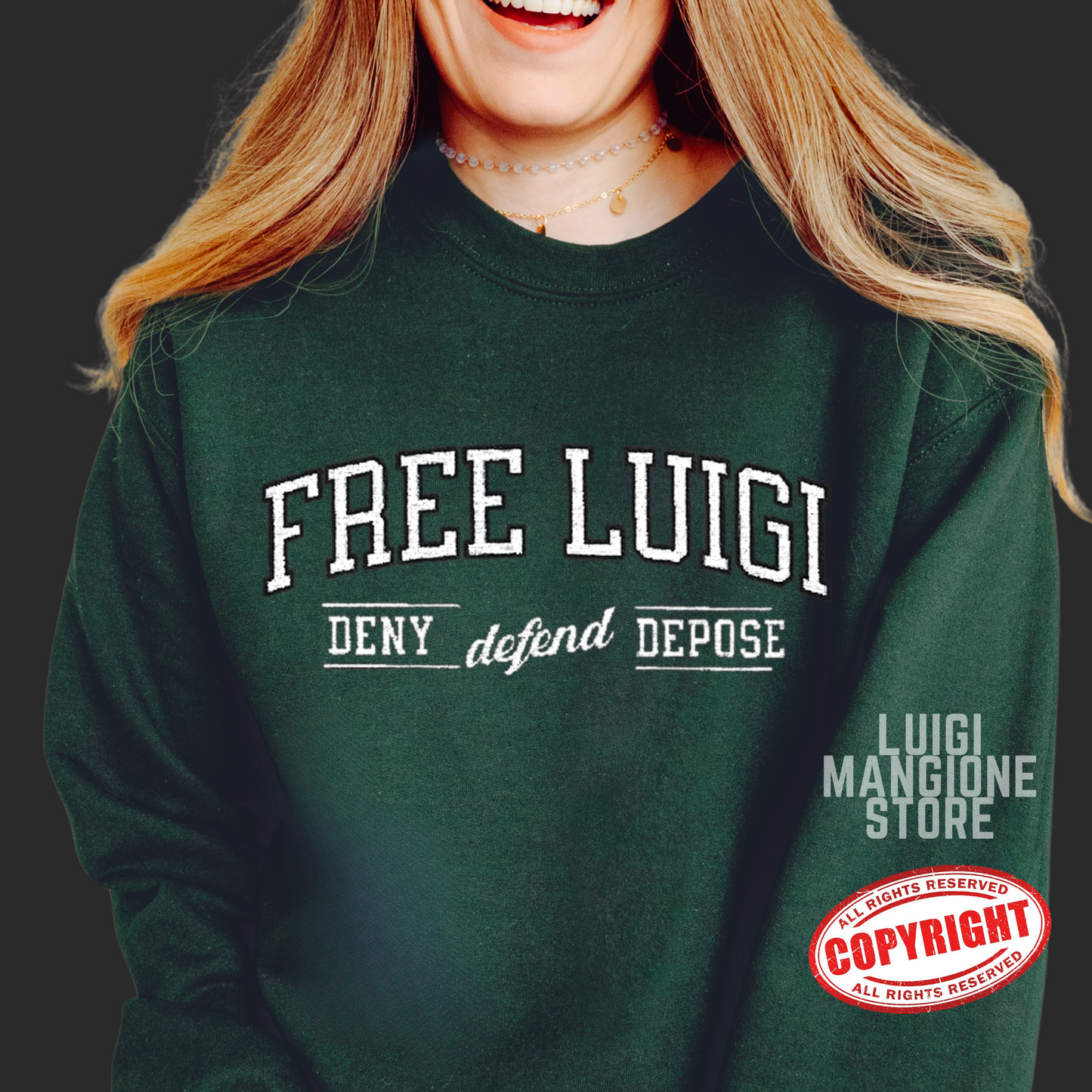 Luigi Mangione Embroidered Sweatshirt