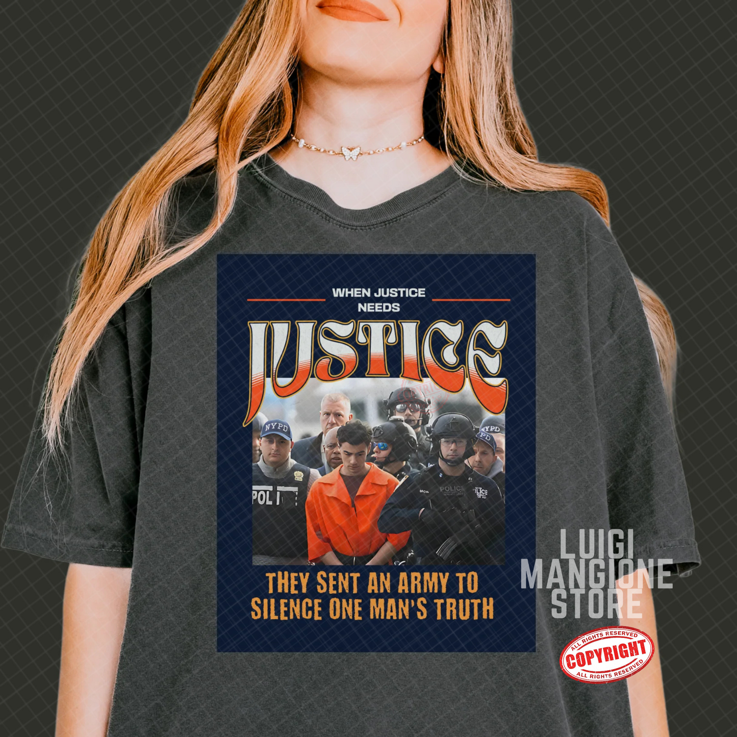 Luigi Mangione T-shirt - Premium Comfort Colors Unisex T-shirt