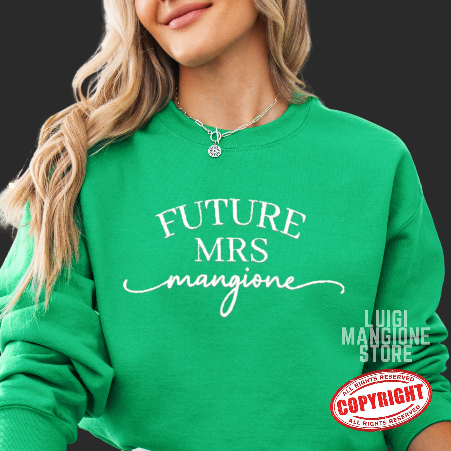 Luigi Mangione Embroidered Sweatshirt ~ Future Mrs. Mangione
