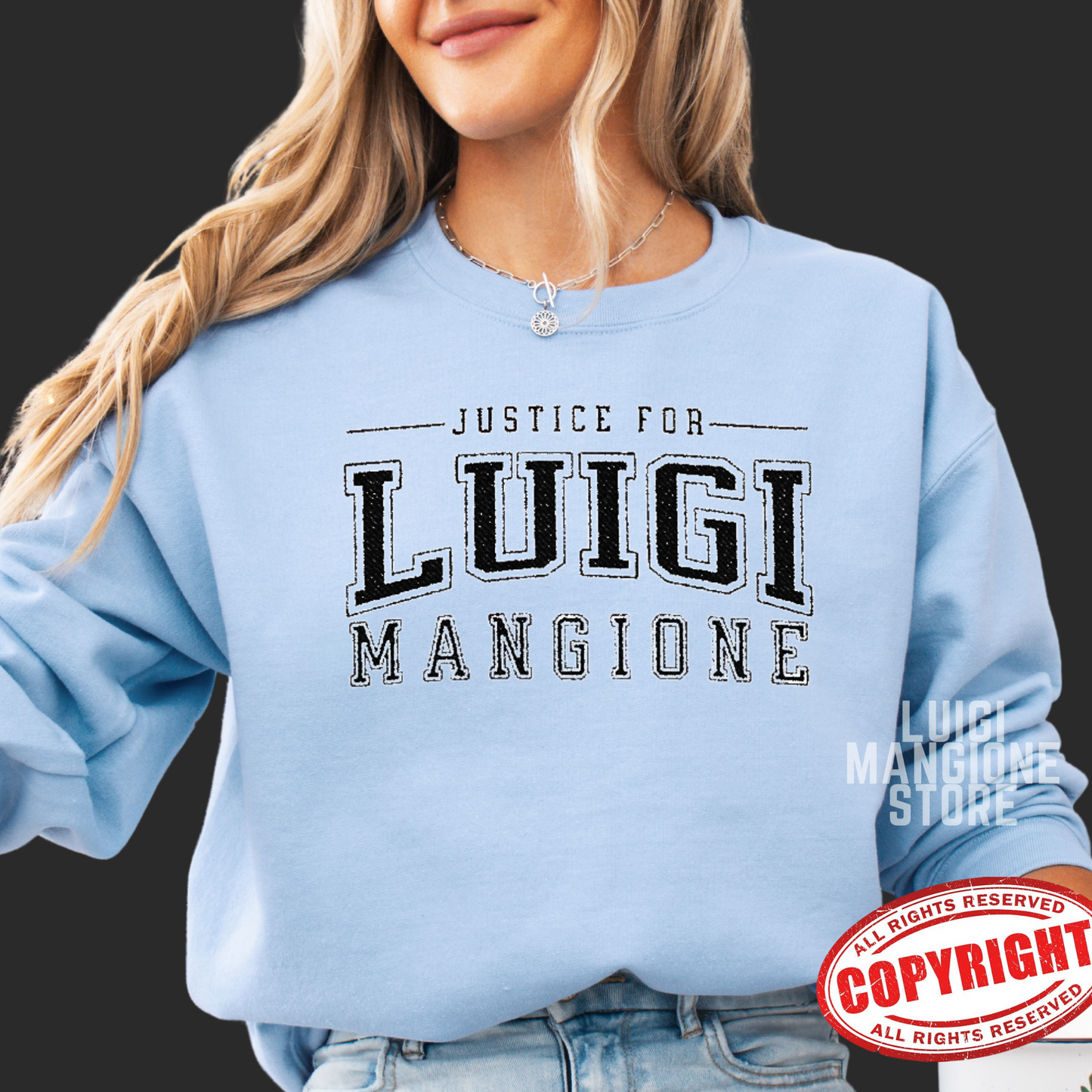Luigi Mangione Embroidered Sweatshirt