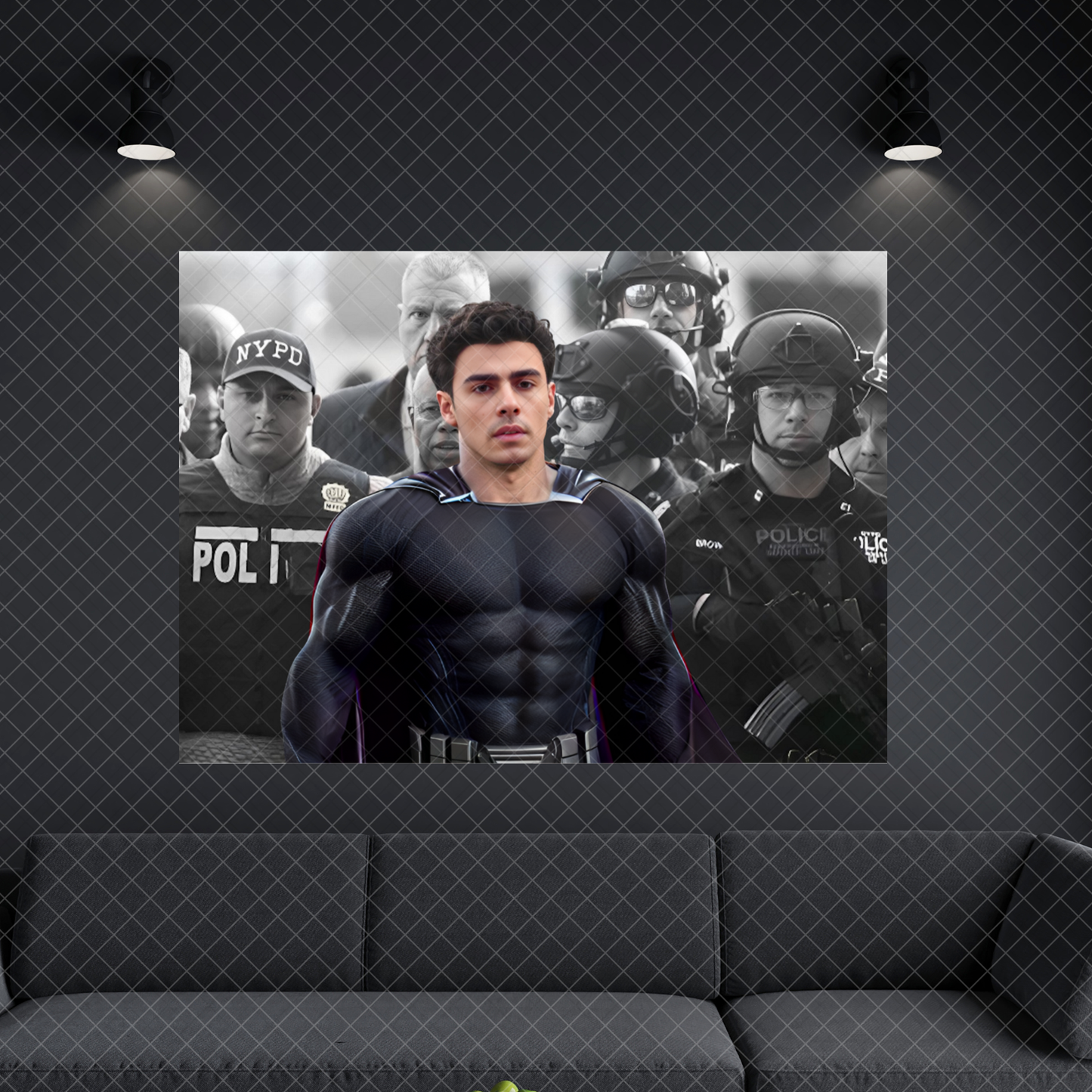 Luig Mangione Super Hero Poster