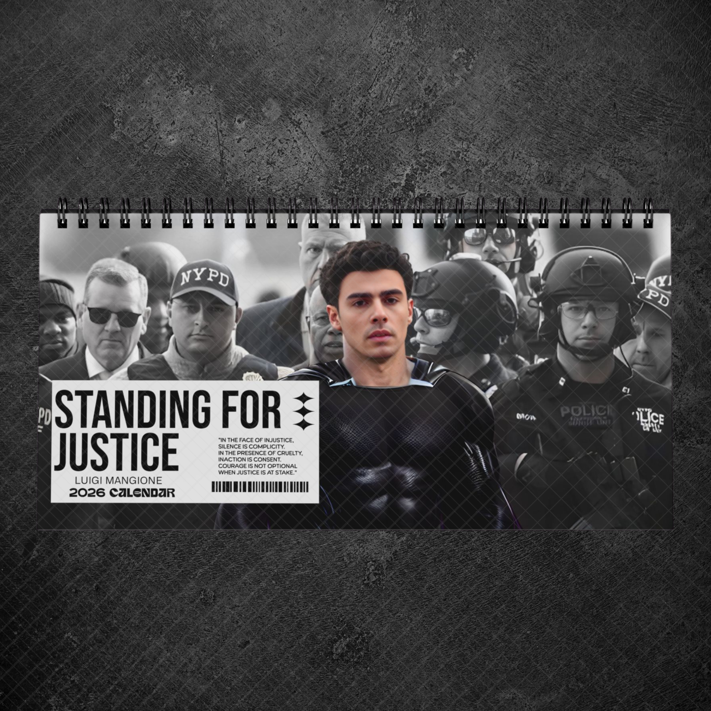 Calendario de escritorio Luigi Mangione 2025 