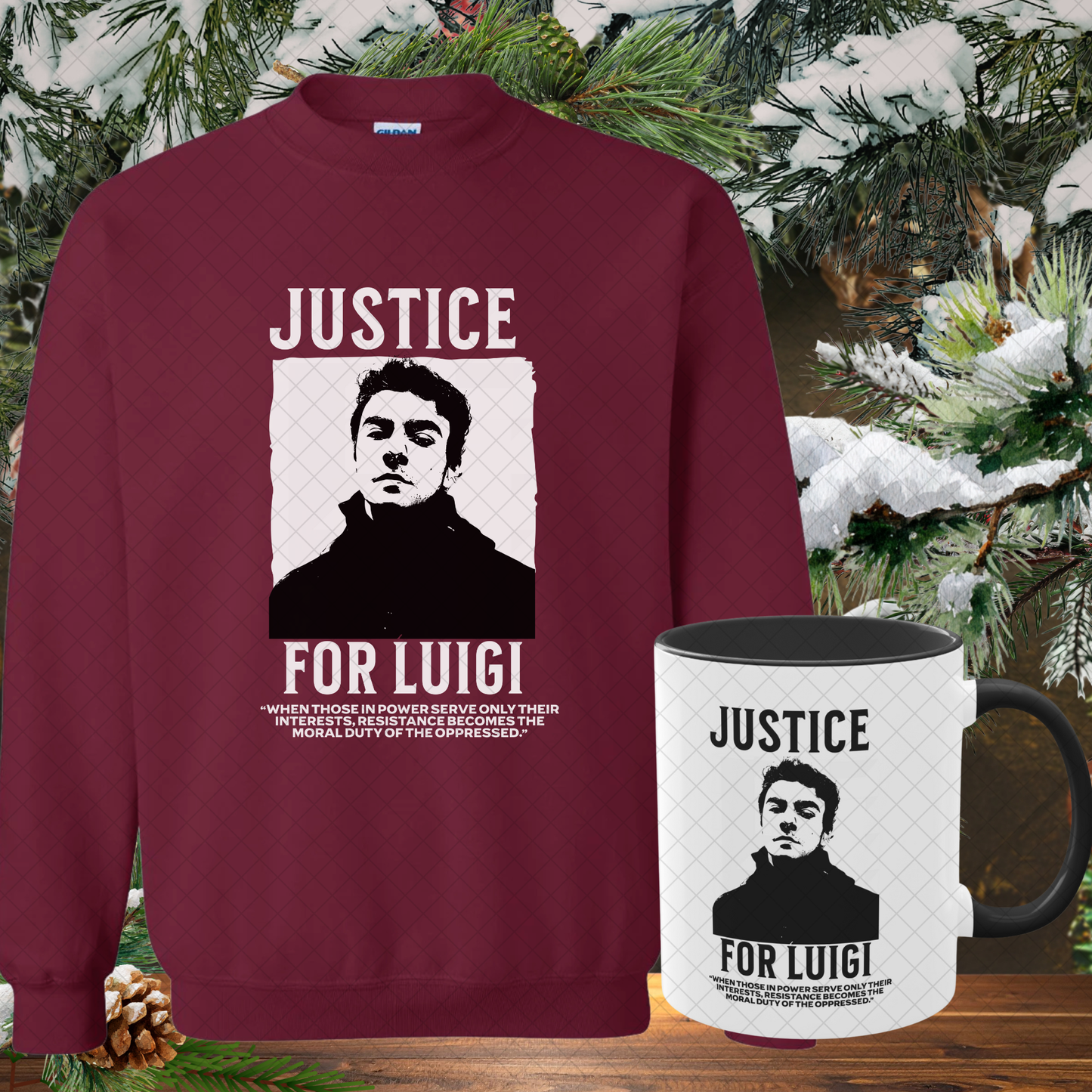Luigi Mangione Cozy Gift Set (Sweatshirt + Mug)