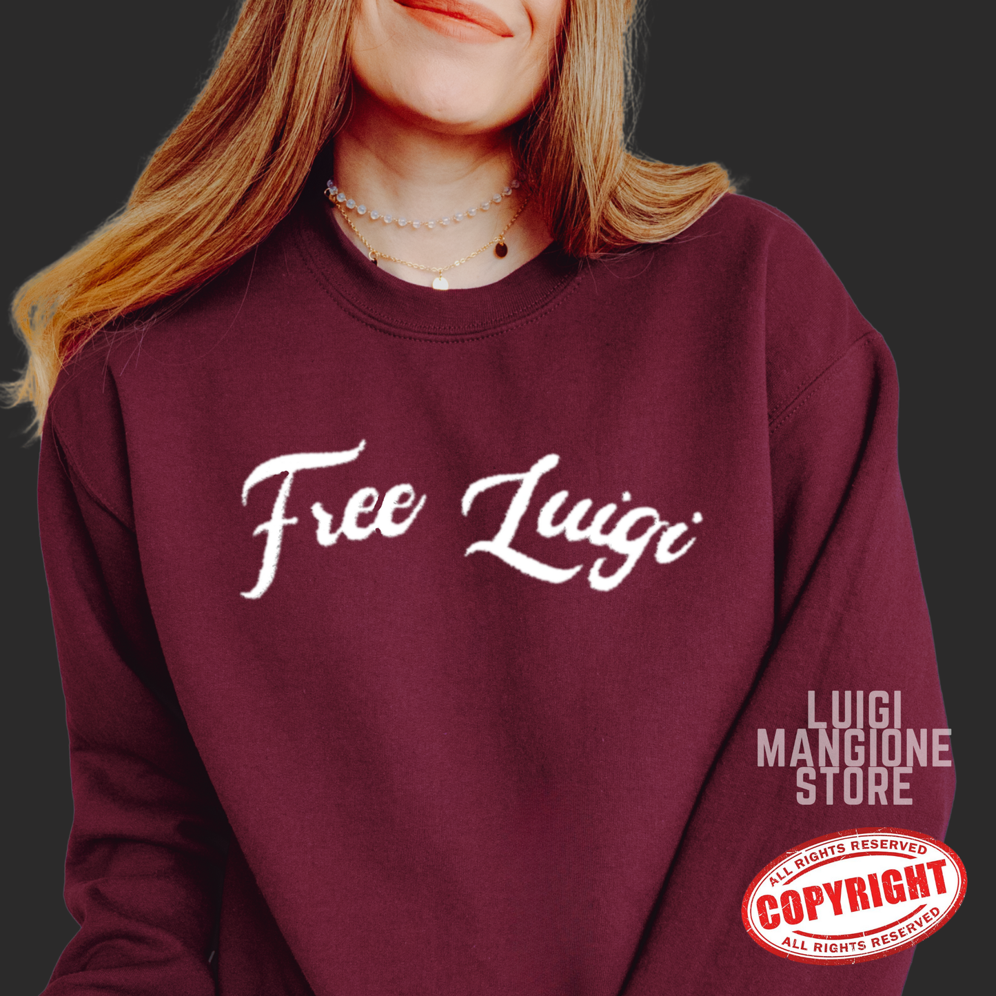 Luigi Mangione Embroidered Sweatshirt
