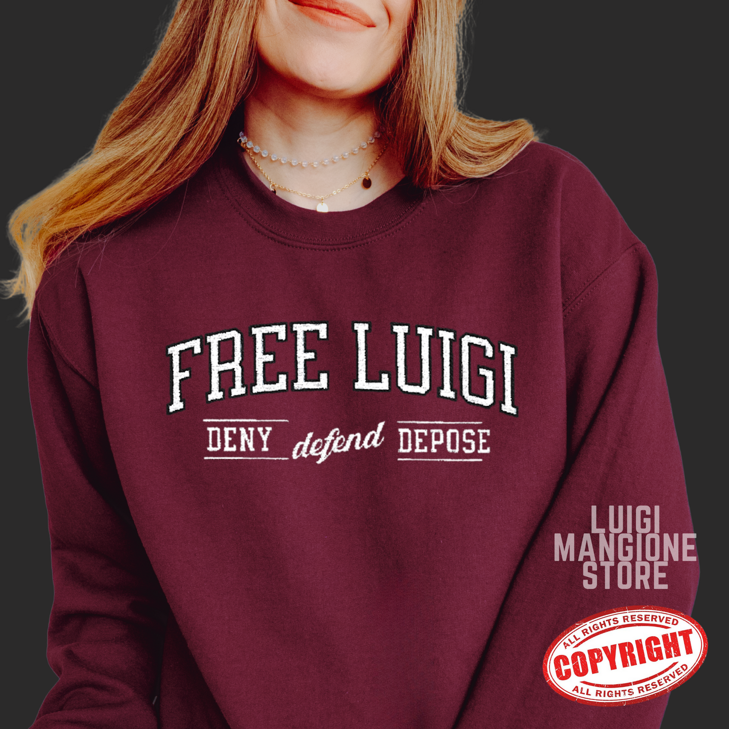 Luigi Mangione Embroidered Sweatshirt