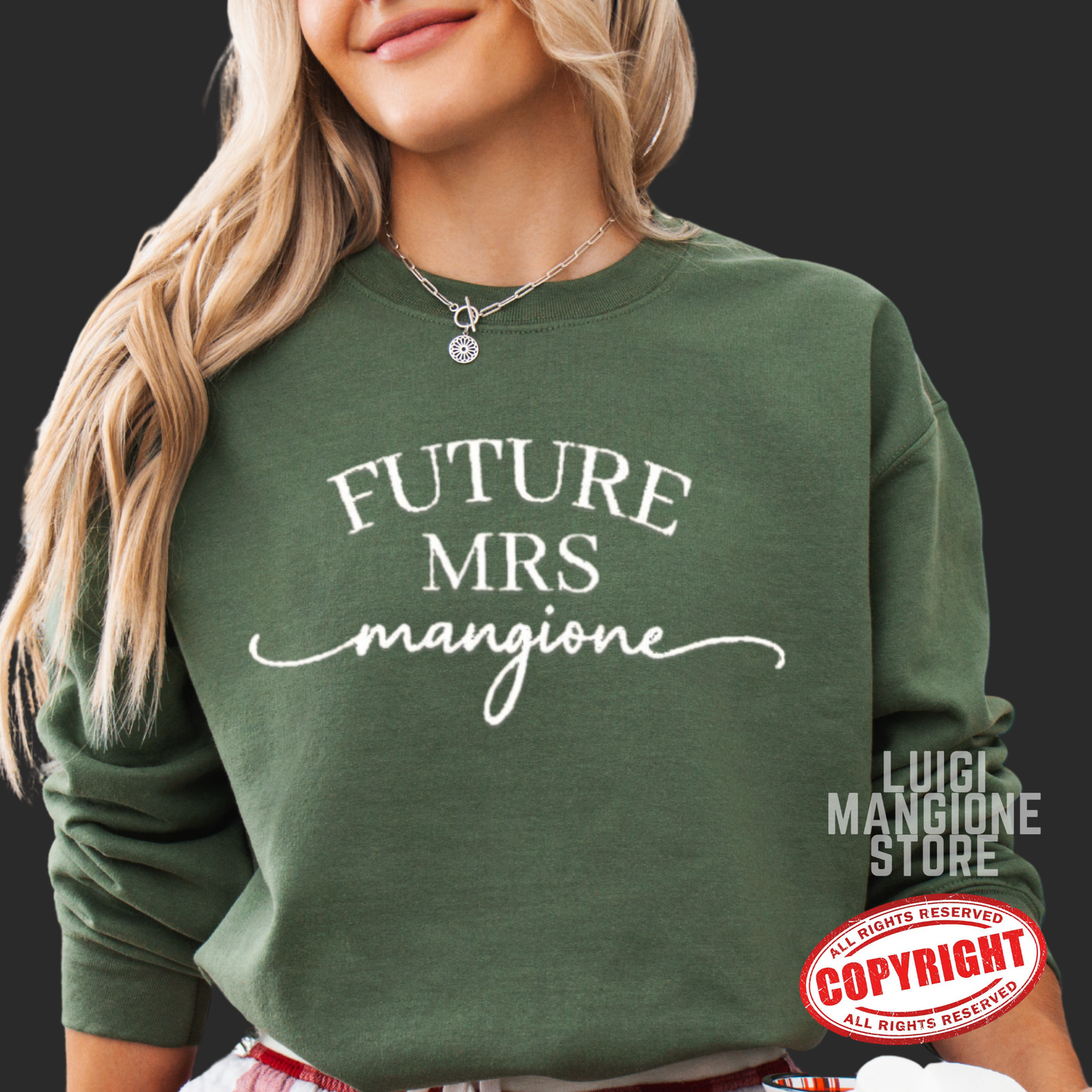 Luigi Mangione Embroidered Sweatshirt ~ Future Mrs. Mangione