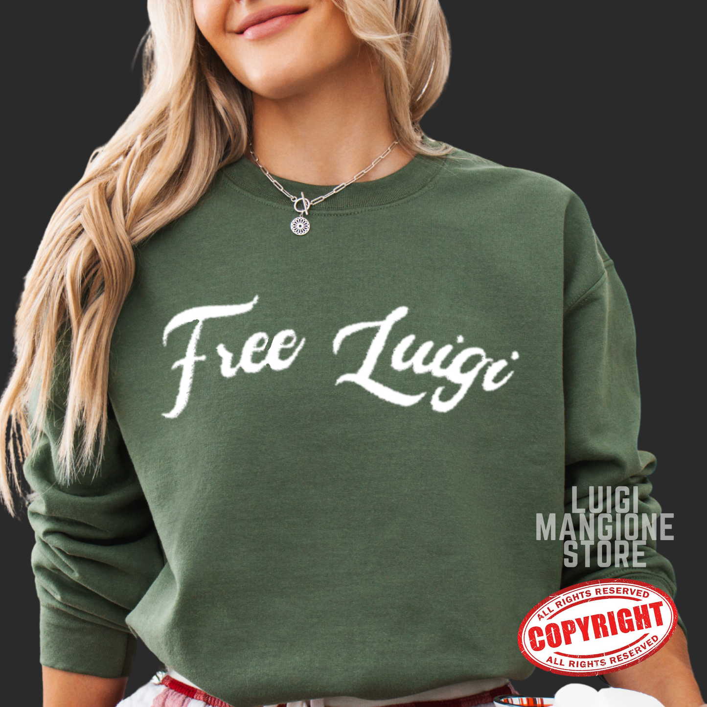 Luigi Mangione Embroidered Sweatshirt