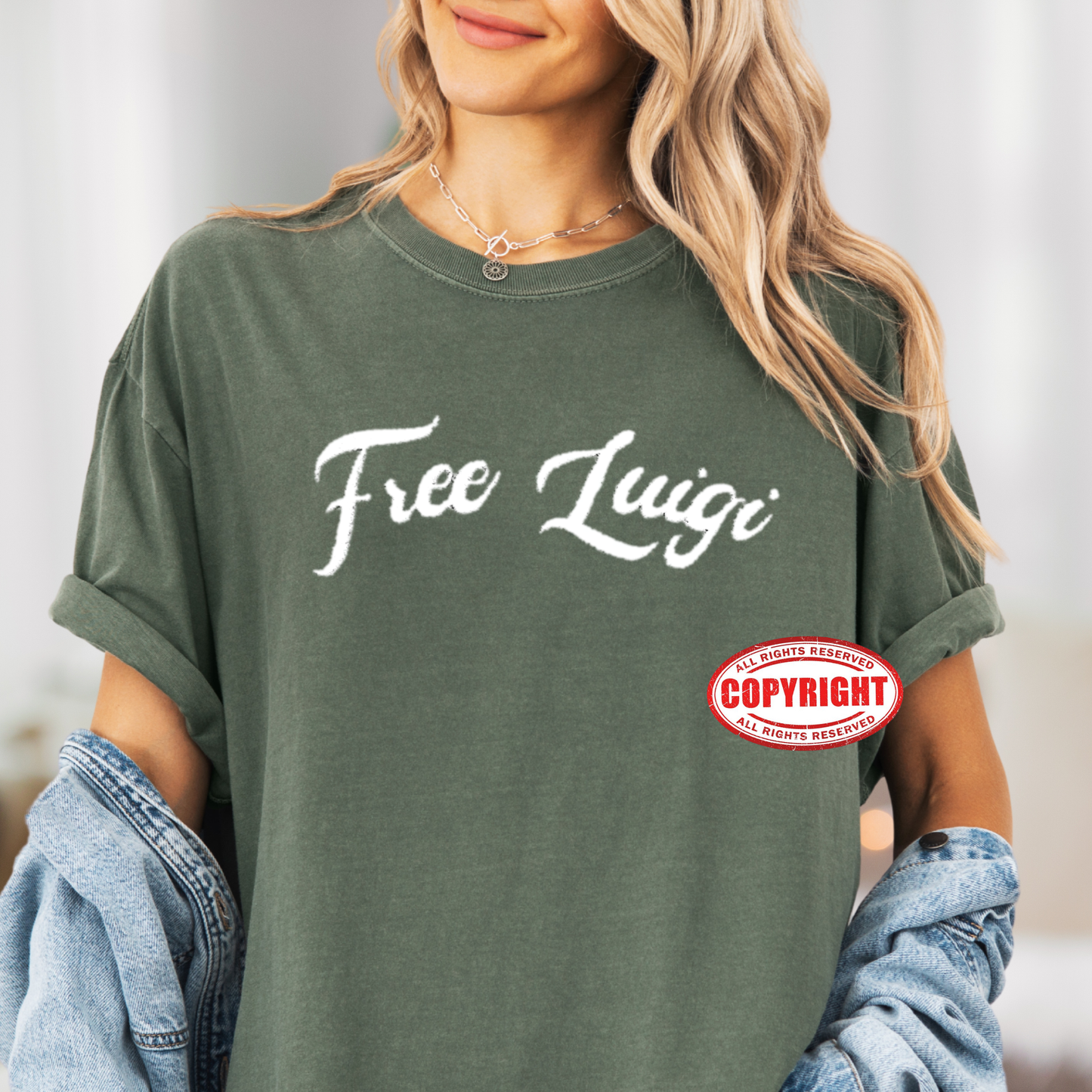 Luigi Mangione T-shirt - Comfort Colors Unisex Embroidered T-shirt