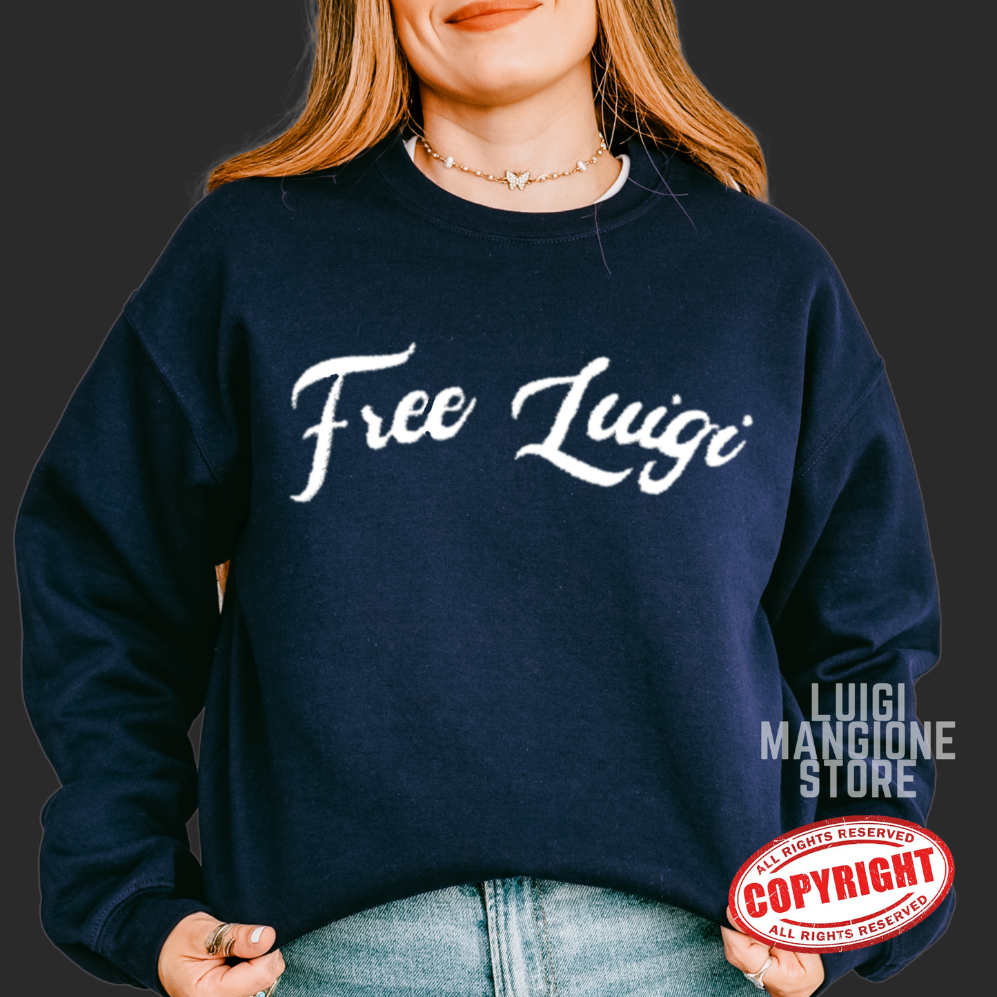 Luigi Mangione Embroidered Sweatshirt