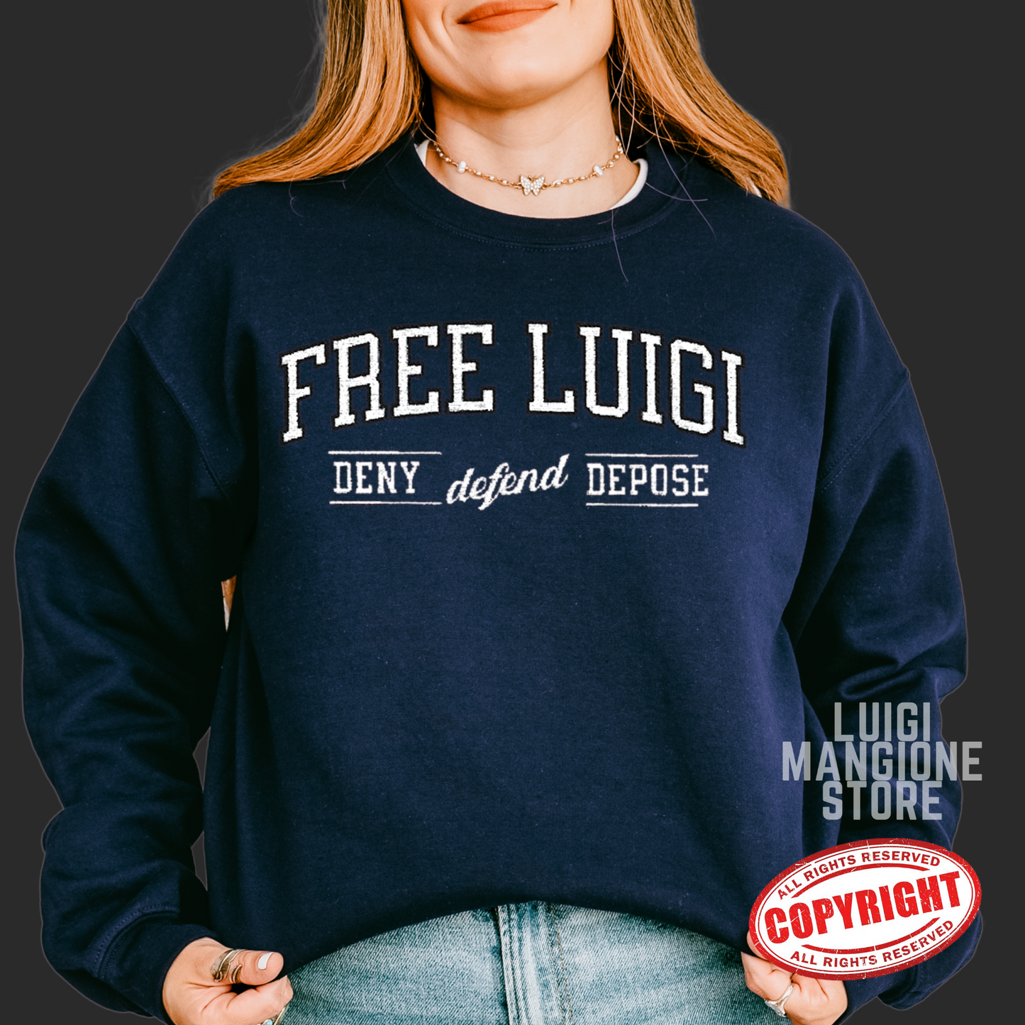 Luigi Mangione Embroidered Sweatshirt