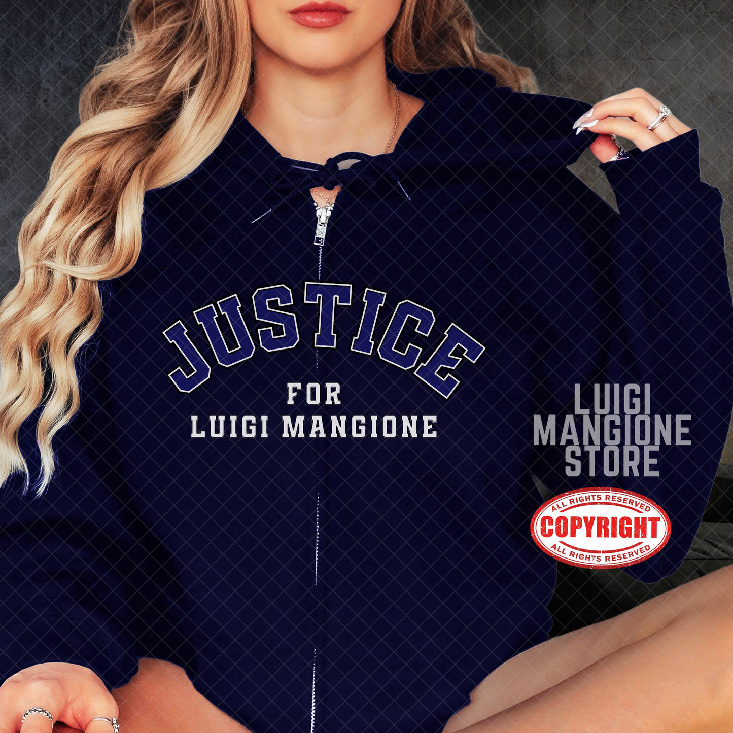 Luigi Mangione Hoodie - Full Zip Sweatshirt