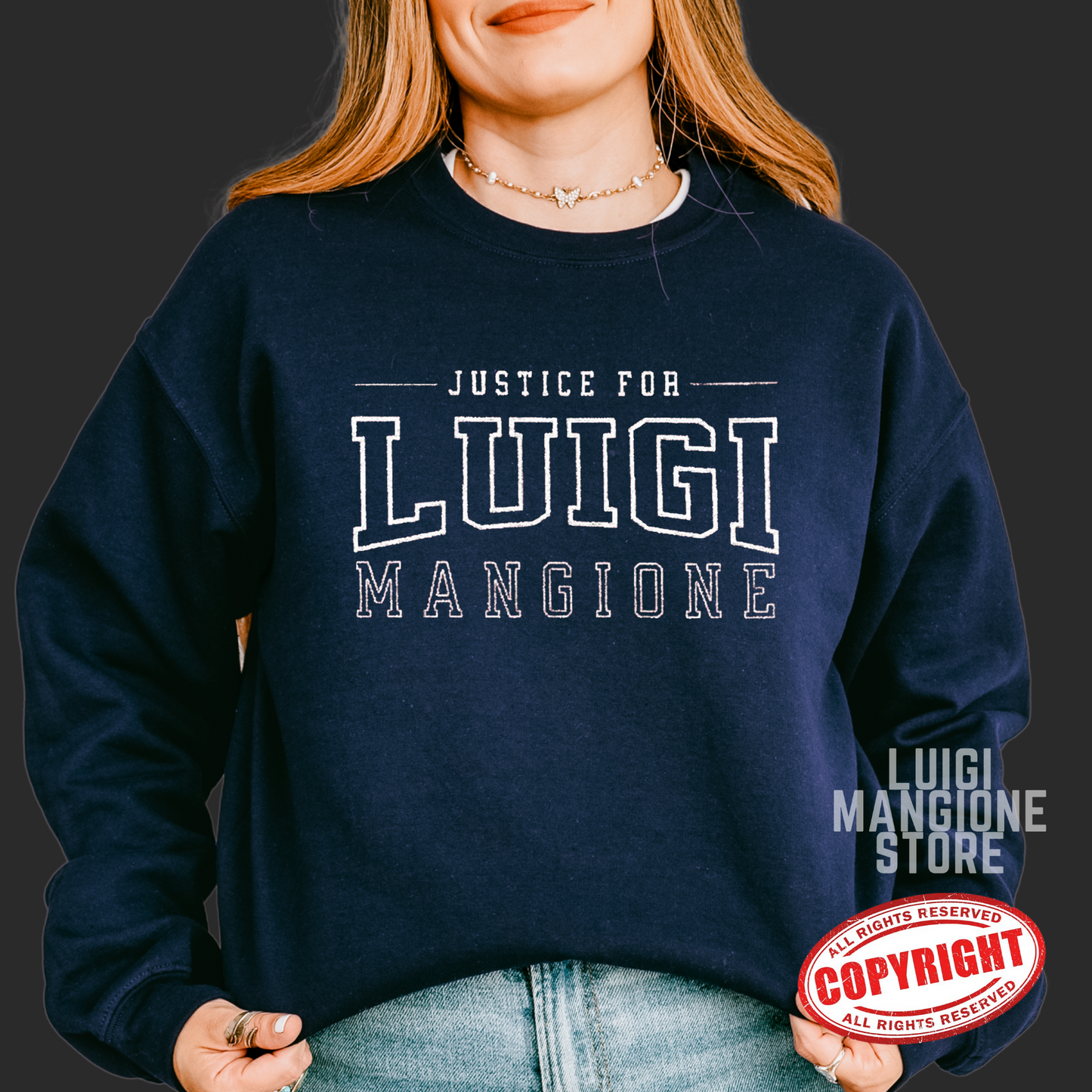 Luigi Mangione Embroidered Sweatshirt
