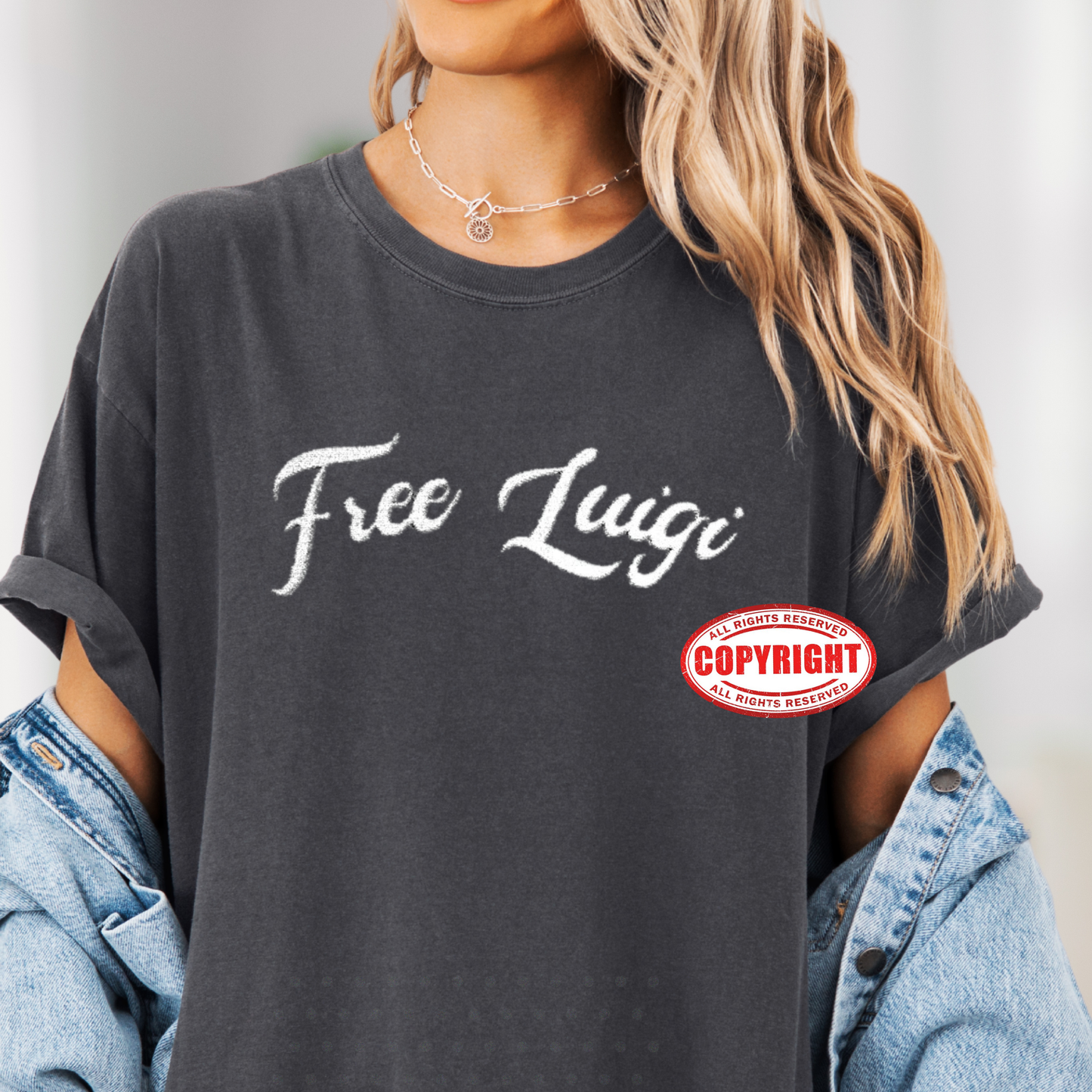 Luigi Mangione T-shirt - Comfort Colors Unisex Embroidered T-shirt