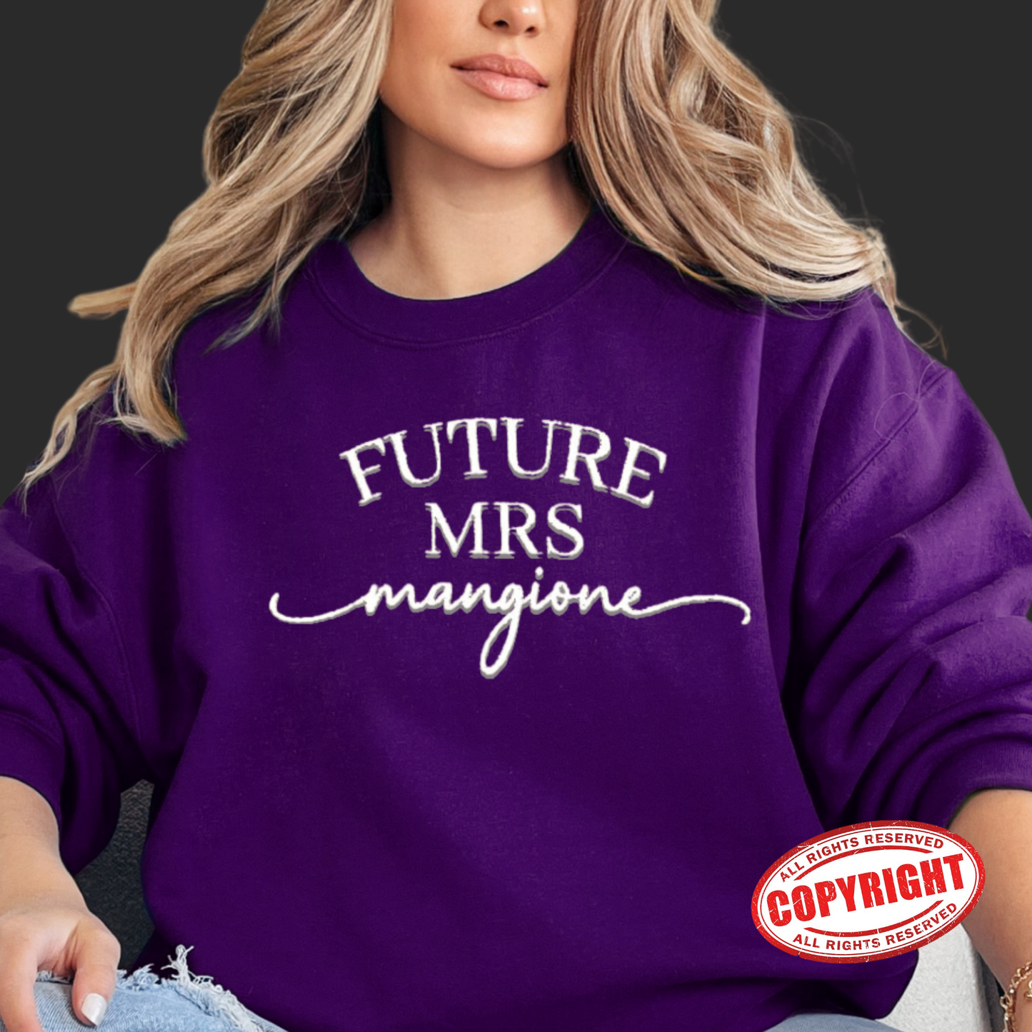 Luigi Mangione Embroidered Sweatshirt ~ Future Mrs. Mangione