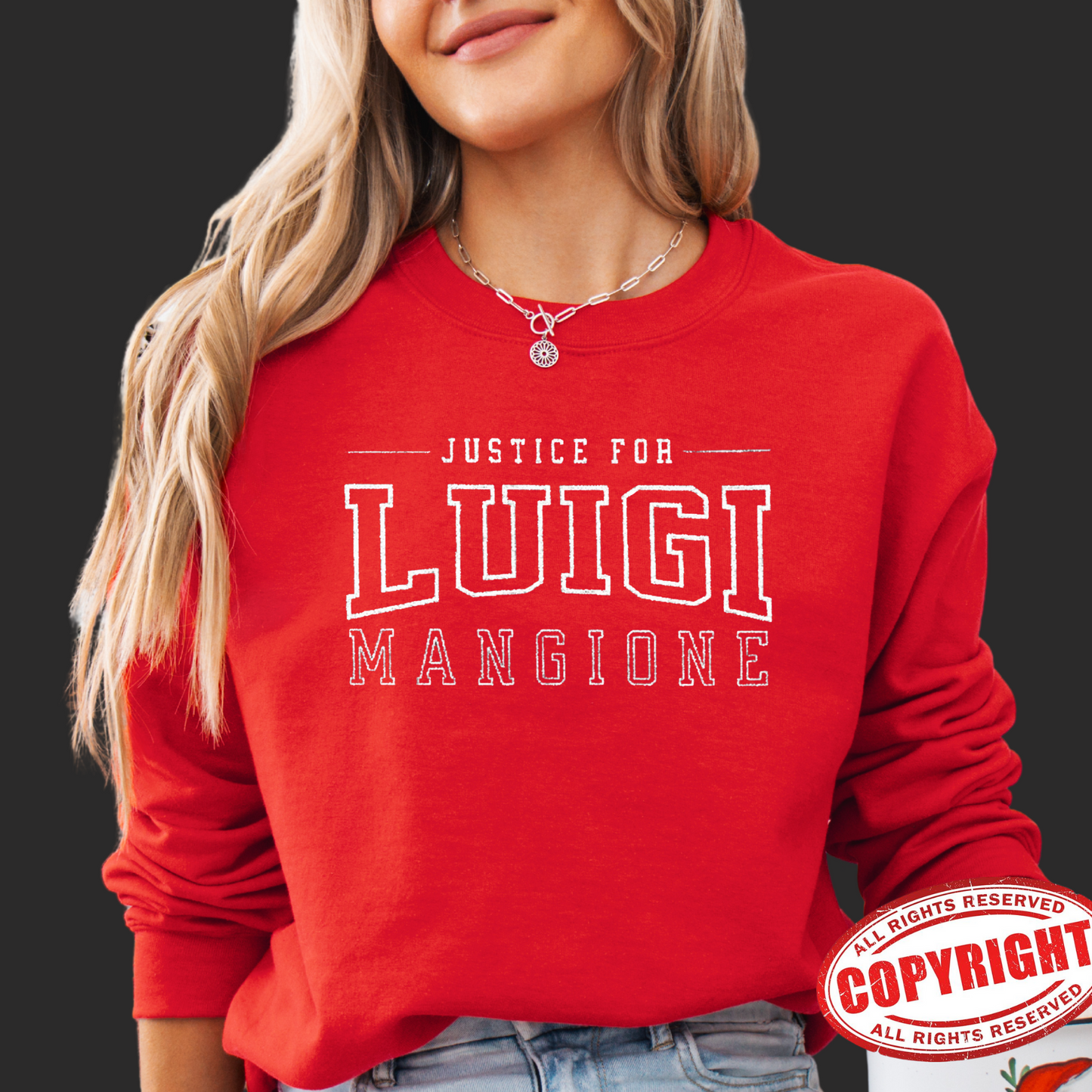 Luigi Mangione Embroidered Sweatshirt