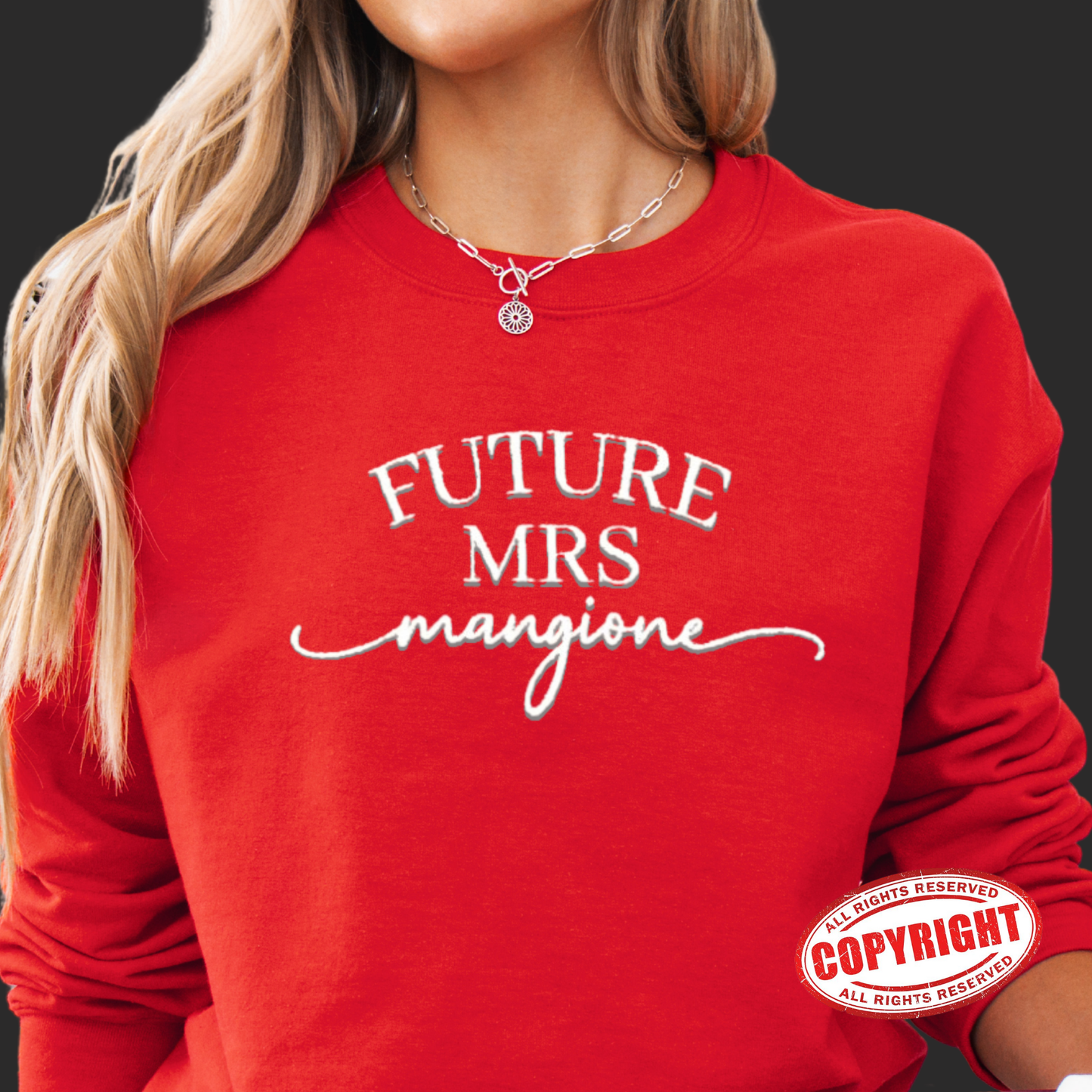 Luigi Mangione Embroidered Sweatshirt ~ Future Mrs. Mangione