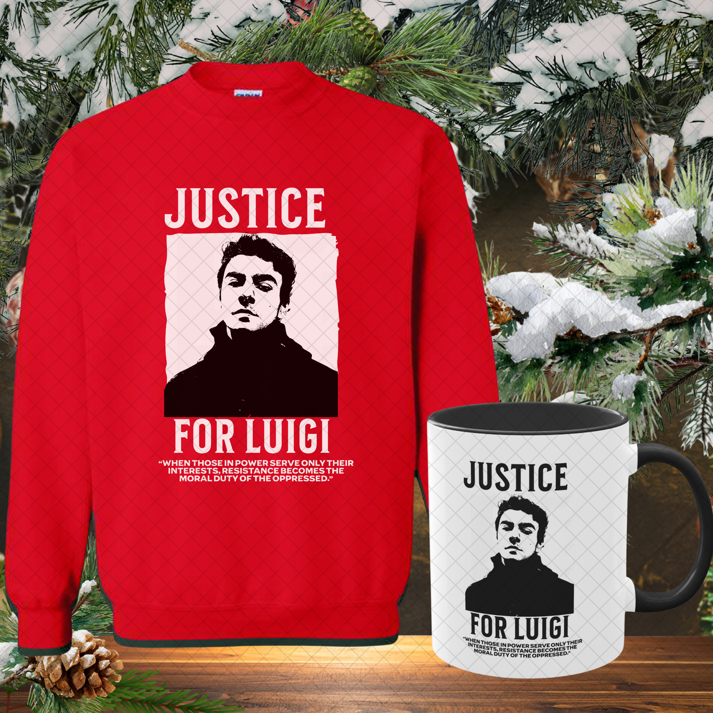 Luigi Mangione Cozy Gift Set (Sweatshirt + Mug)