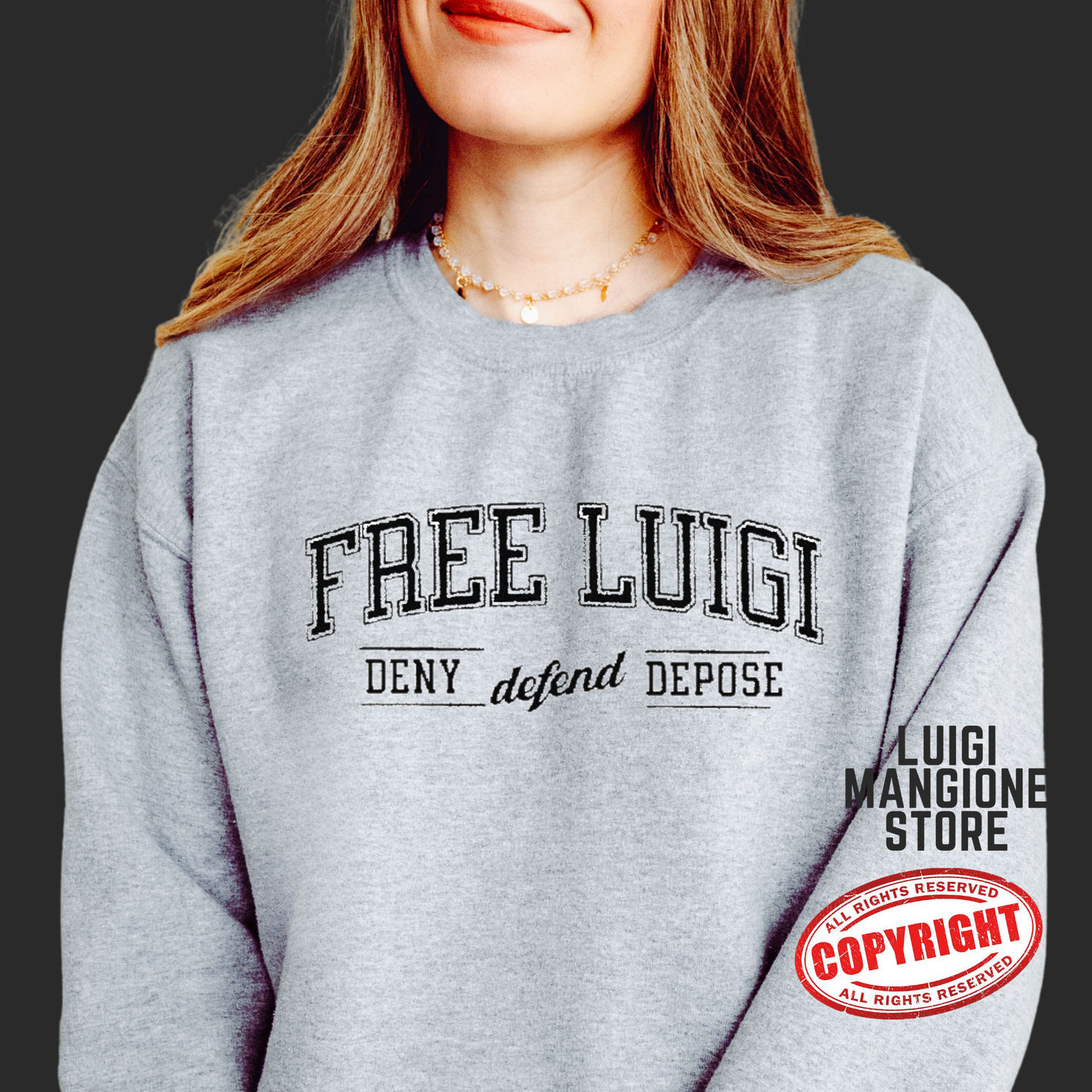 Luigi Mangione Embroidered Sweatshirt